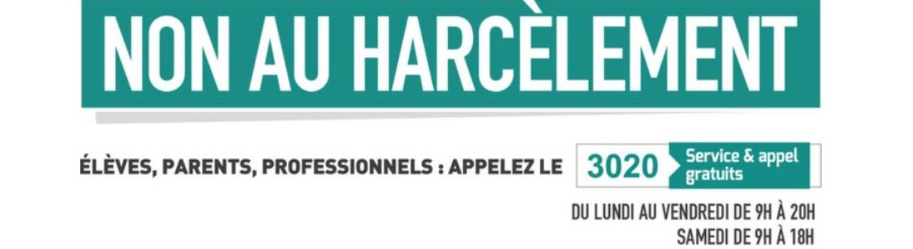 Campagne 2020 – 2021 : Non au harcèlement scolaire